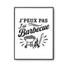 Poster I Can't I Have Barbecue I Can't Minimalist | Photo Paper Poster 310 G Pearlescent Finish Size A2 Format | Decoration