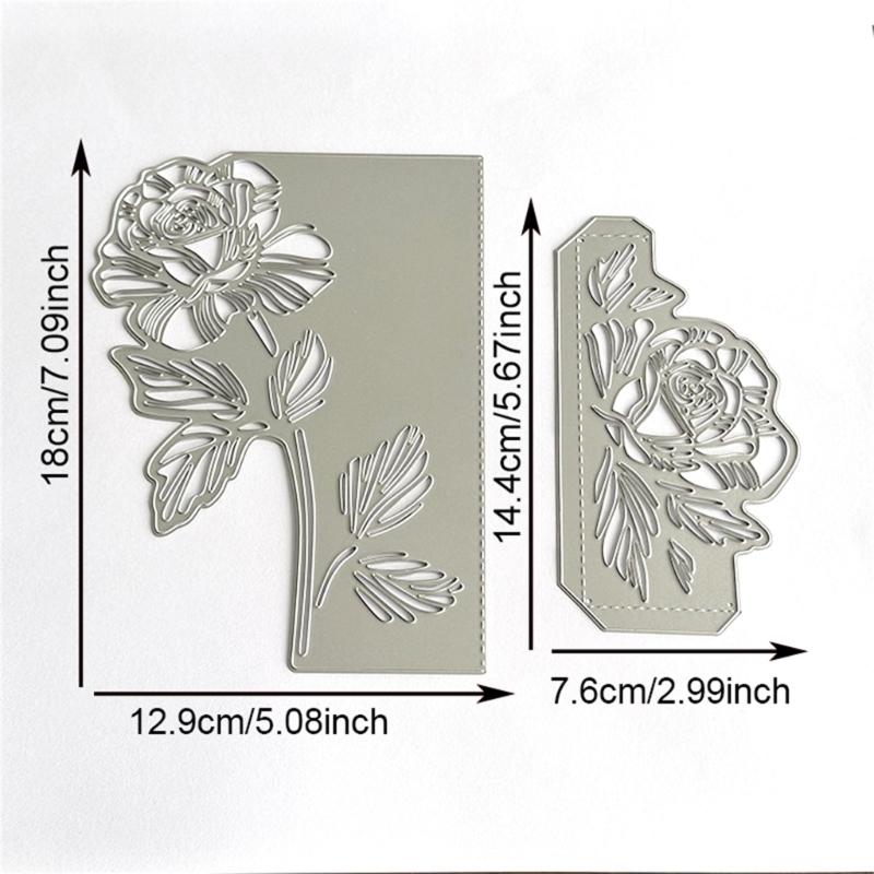 Hollowed Flower Cutting Dies Carbon Steel Die Cut Templates Decorative Embossing Paper Die for Card Making Scrapbooking