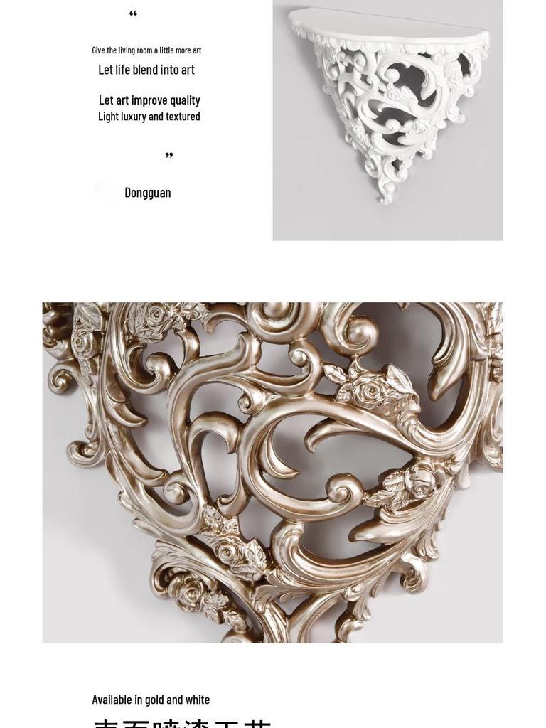 European Creative Resin Wall Shelf – Decorative Hanging Ornament for Home