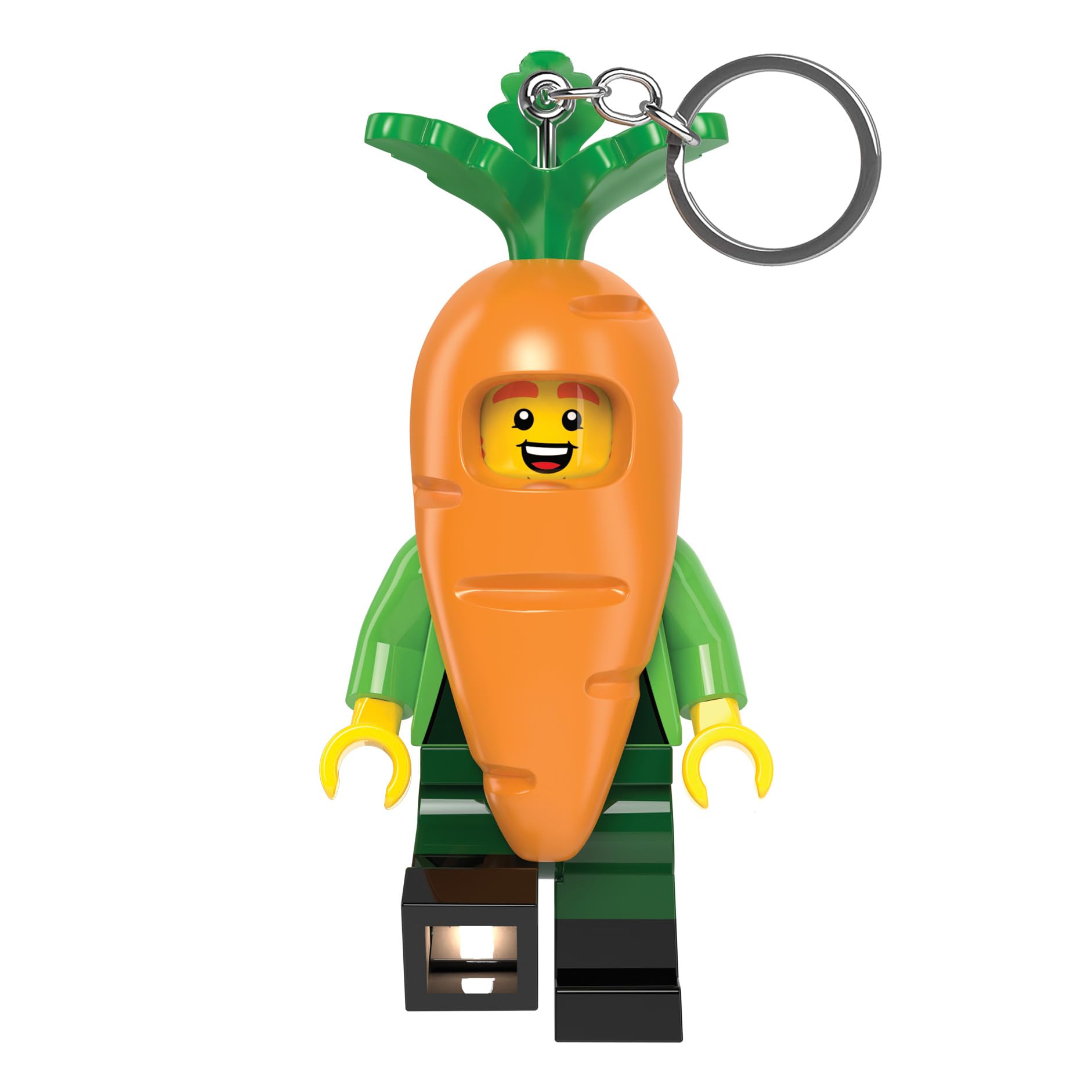 IQ Iconic Carrot Mascot Guy Key Light Keychain LED Keychain Light Block Toy Doll Movable Joint Mini Figure
