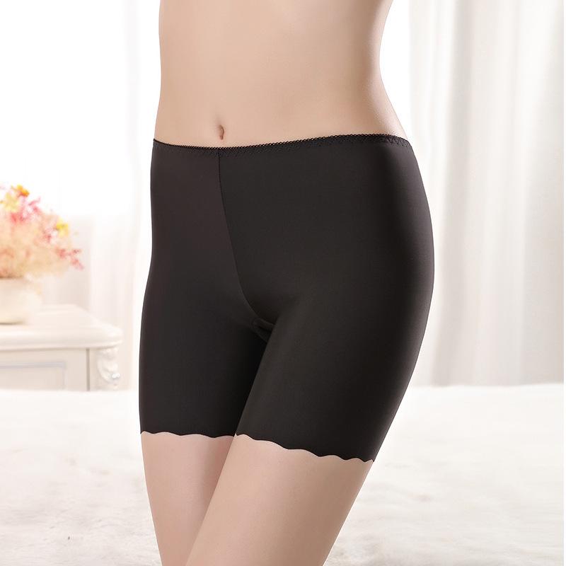 Shorts de Segurança de Verão Sem Costura de Seda Gelo Tamanho Plus para Mulheres