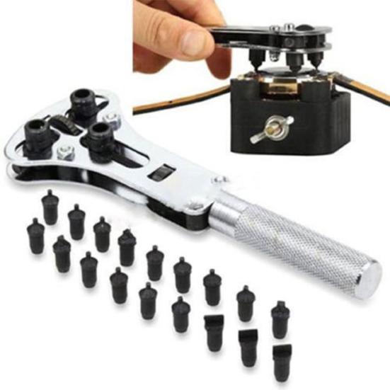 Wrist Watch Case Opener Adjustable Screw Back Remover Wrench Repair Tool