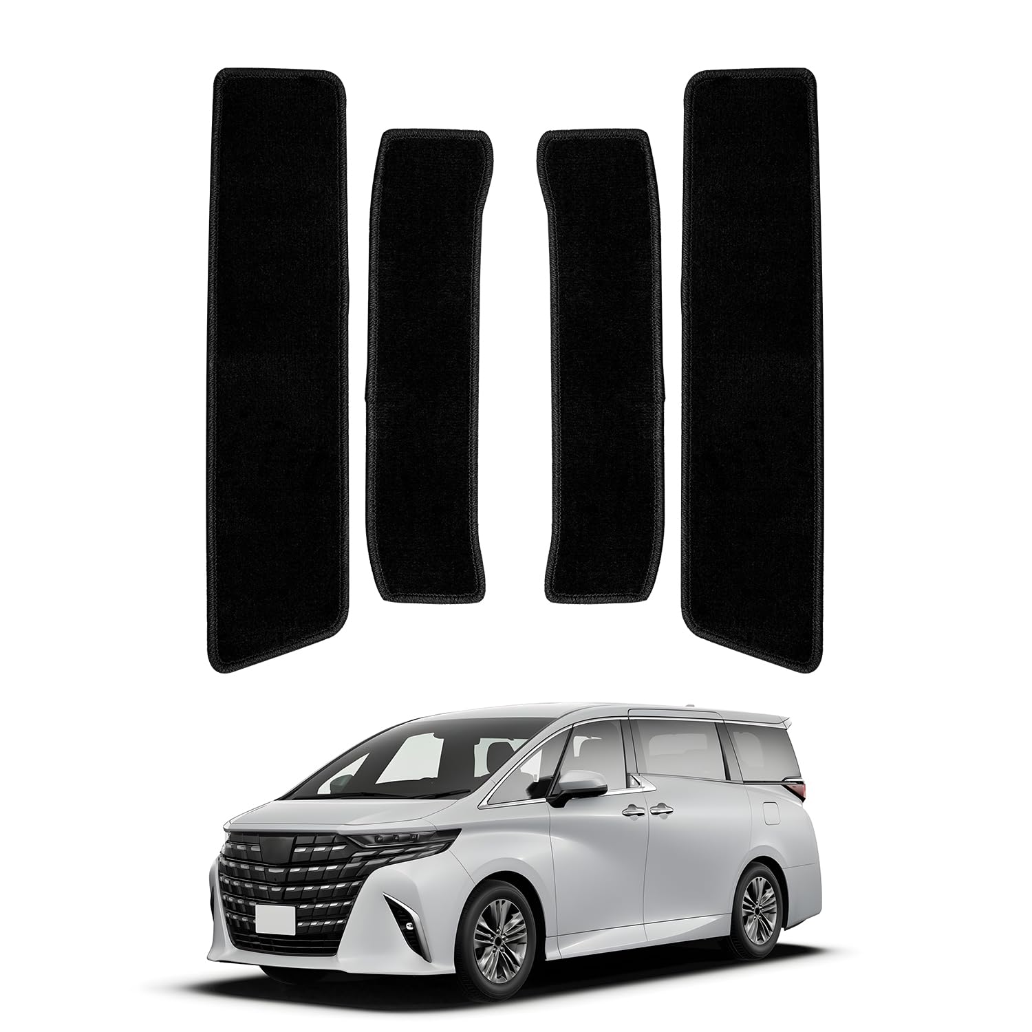 

AUTO SPEC Пороги для Toyota New Alphard 40 Series Vellfire Пороги Внутренние Разработаны Специально для Alphard 40 2023 Легкие Защитные Полный Комплект чёрный