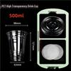 PET Disposable Milk Tea Cup with Lid & Straw - 98mm Caliber, Thickened Plastic for Fruit Tea or Coffee Takeaway