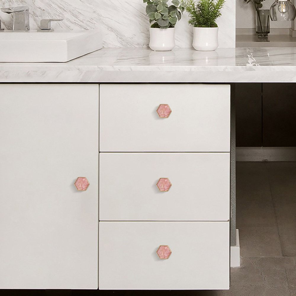 Einloch-Schrankknopf Sechseckige Schubladenknöpfe Minimalistische Türgriffe Möbel