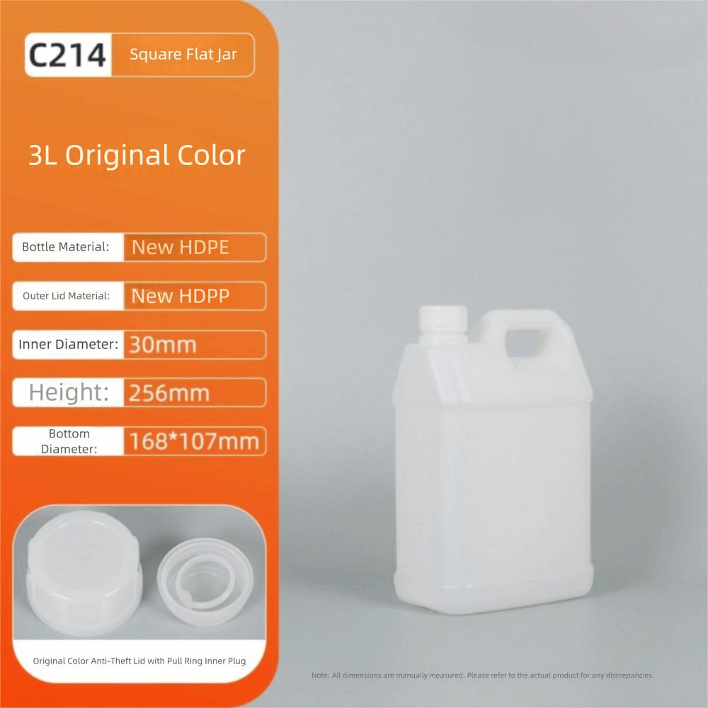 1/2/3/4/5/6/10L Plastic Airtight Bottle Food Grade Oil Jerrican Multipurpose HDPE Bucket  Yogurt