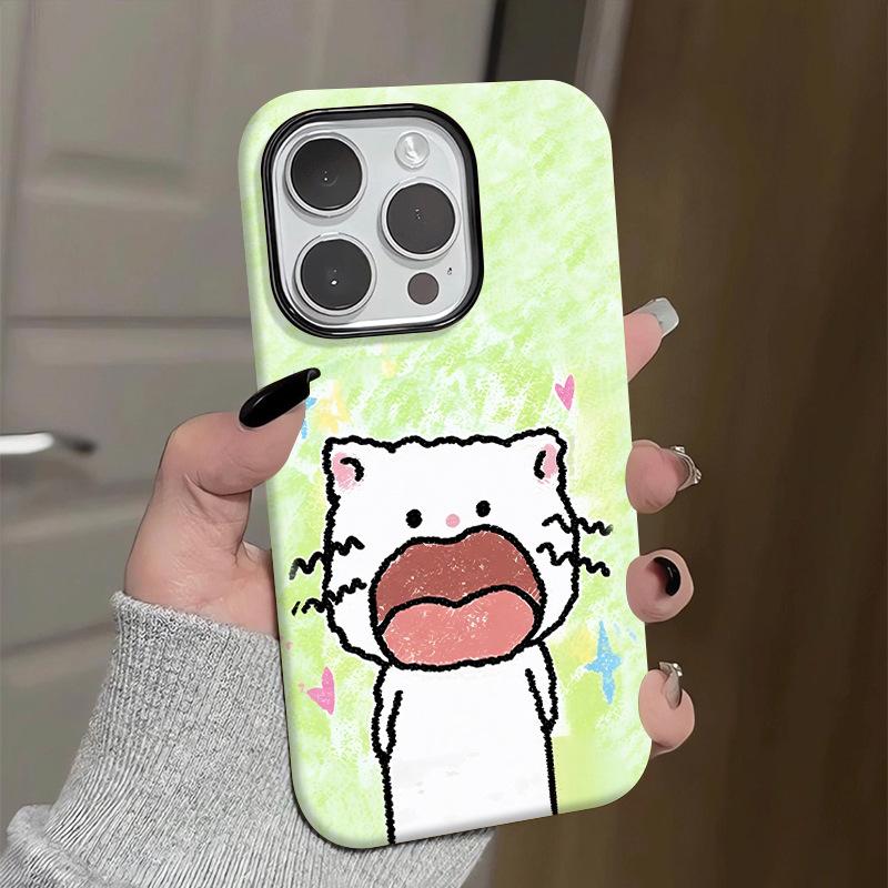 

Open mouth kitten applies apple 17promax cartoon cute iPhone lens all-inclusive two-in-one apple 17promax