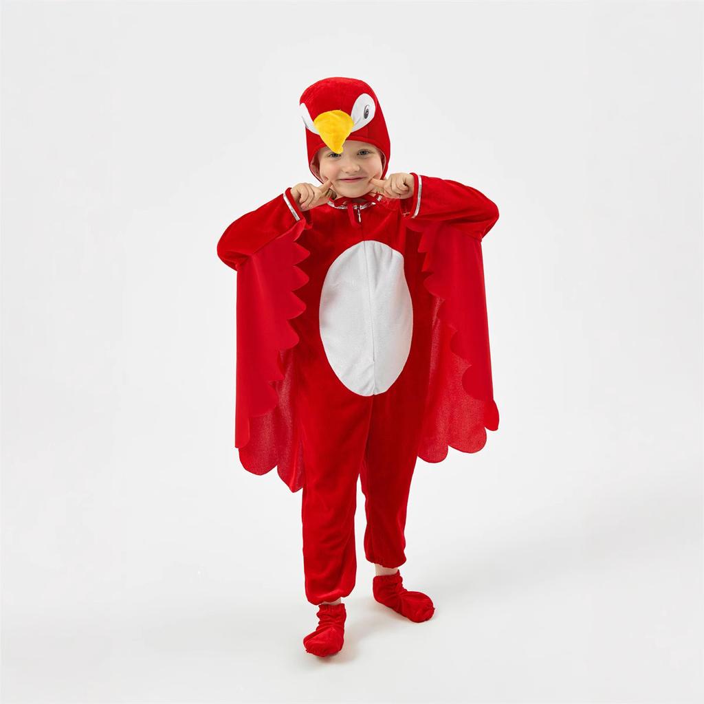 Parrot Bird Animal Onesie Cosplay Costume Blue Red Colorful Feather Halloween Outfit Boys Girls Tropical Party Cos Full Bodysuit