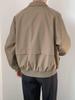 Men's Black Korean Style Loose Lapel Jacket for Spring and Autumn