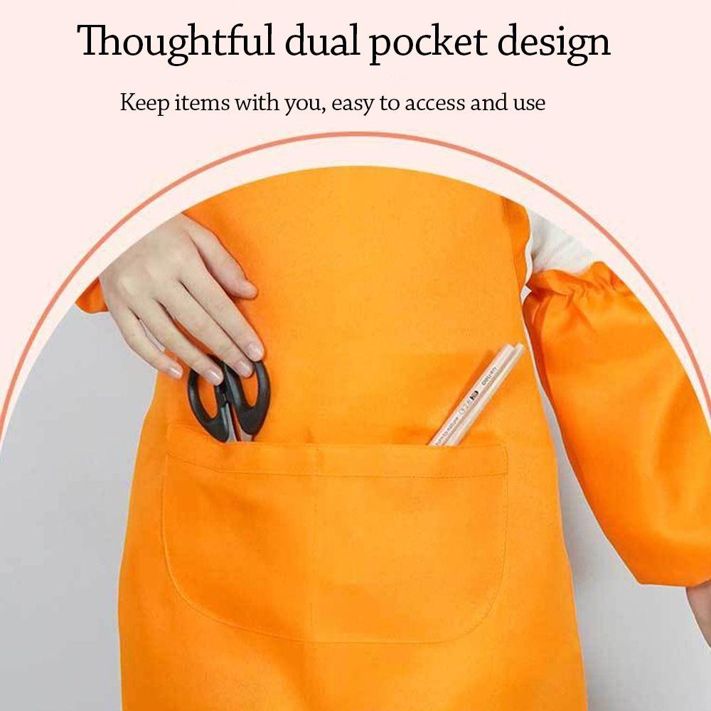 Waterproof Art Bibs Easy Clean Baking Bibs Gifts Kitchen Apron for 6-8 Years Old