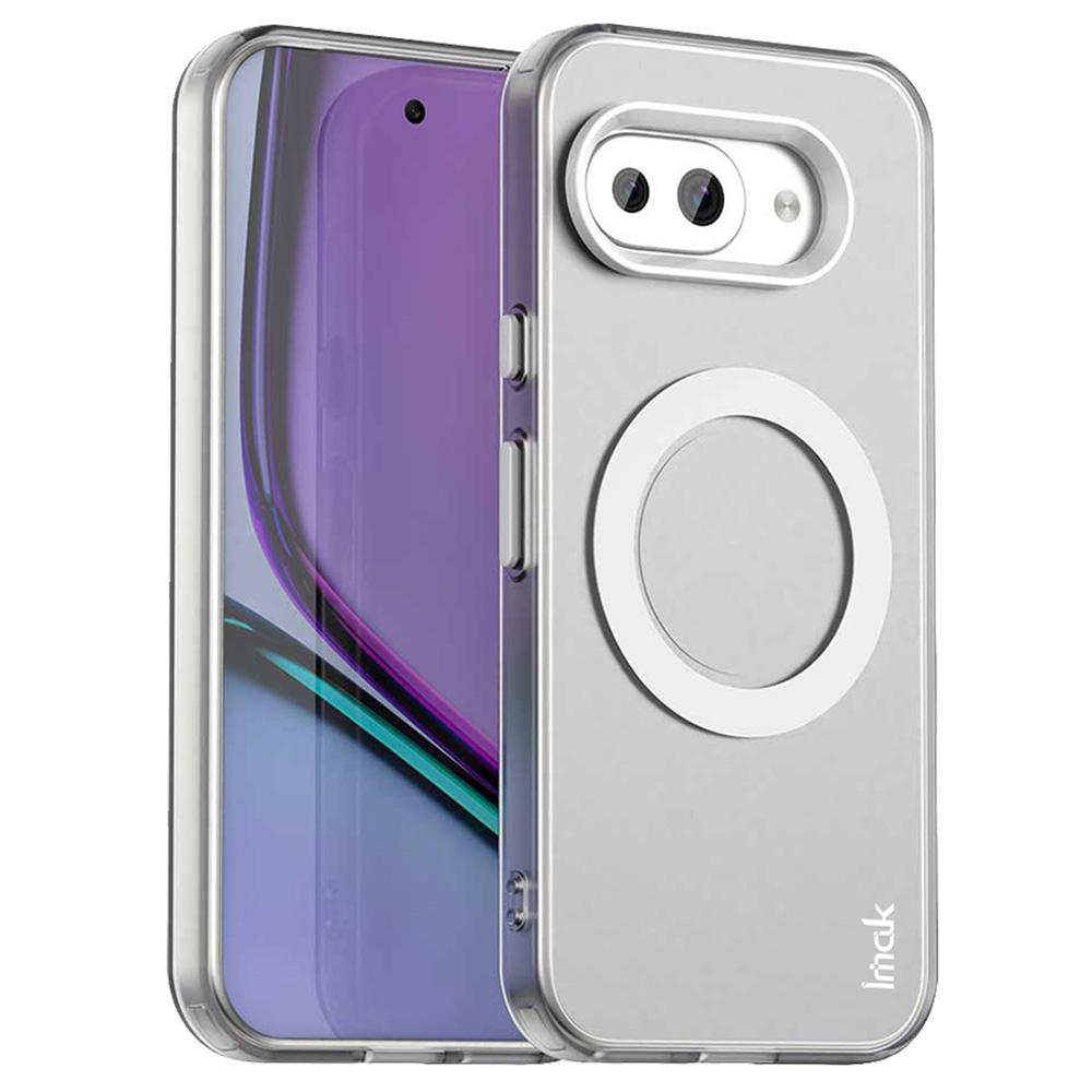 

IMAK For Google Pixel 9a Case Compatible with MagSafe Candy Color Anti Drop TPU+PET Back Cover White