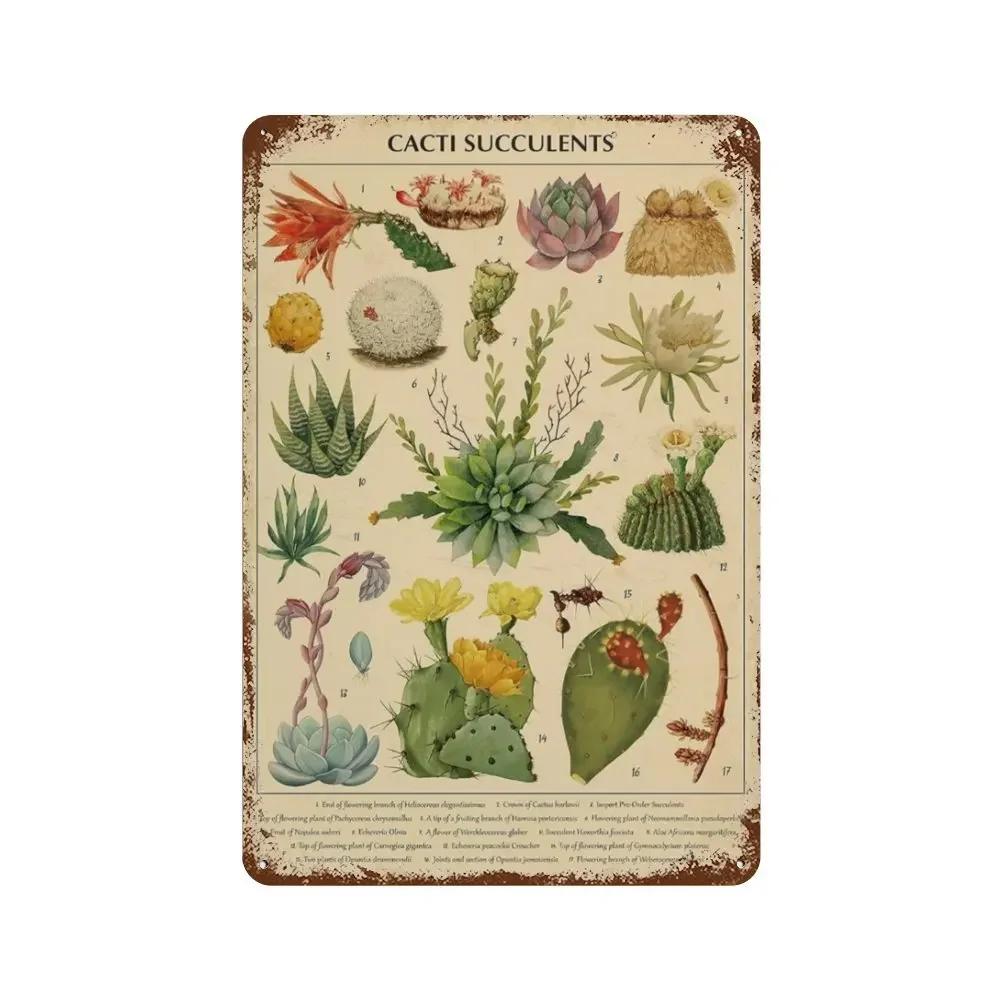 Floral Nature Plants Metal Tin Retro Sign For Kitchen Garden Home Bars Restaurants Cafes and Pubs Art Poster for Wall Dec