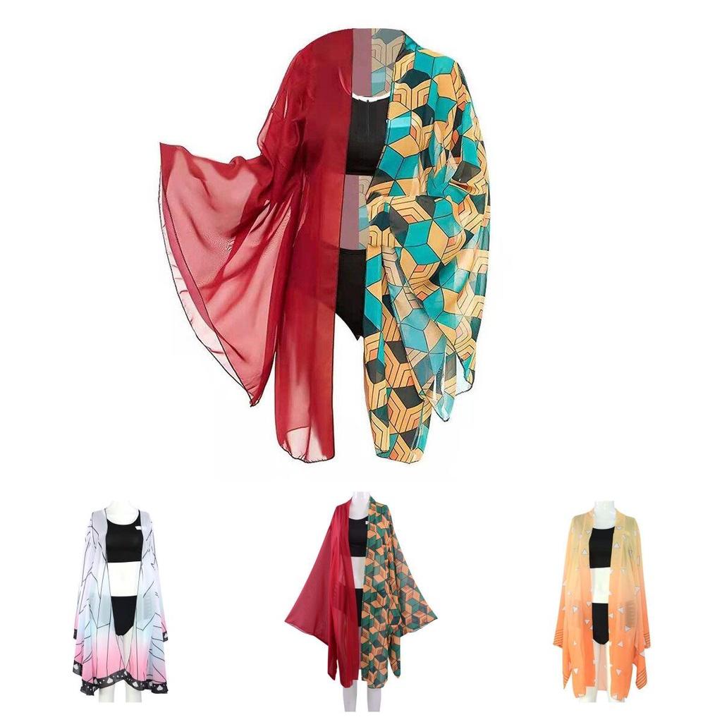 Adorable Demon Slayer Kimetsu No Yaiba Beach Cosplay Bikini Swimsuit Set Featuring Shinobu Kocho