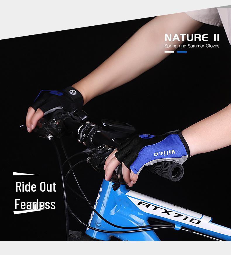 Breathable Summer Cycling Gloves: Non-Slip, Wear-Resistant, Shock-Absorbing Half-Finger Design