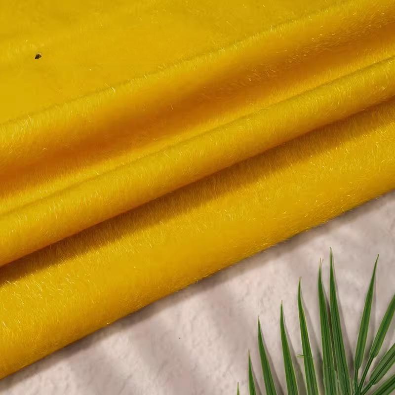 Plain Color Super Thick Faux Mink Fur Fabric Horsehair Flocking Plush Fabric DIY Sewing Sofa Clothing Luggage Shoes Toys Fabric