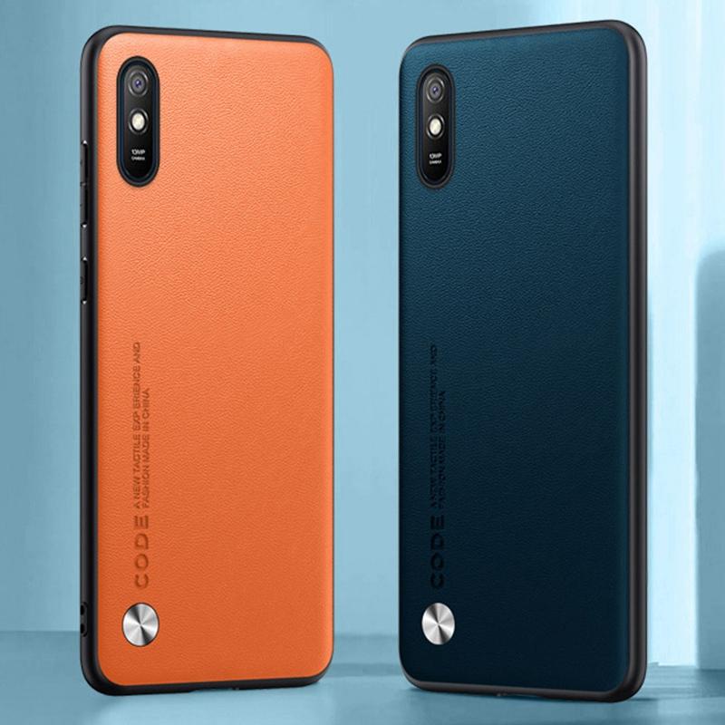 Luxuriöse PU-Lederhülle für Xiaomi Redmi 9A 9 A Rückseite Silikon Stoßfest Vollschutz Handyhülle für Redmi9 A Redmi9A
