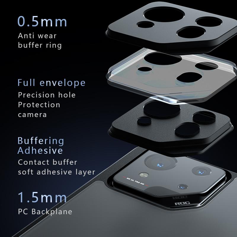 Wstrząsoodporne Akrylowe Przezroczyste Etui na Telefon dla ASUS Rog Phone 8 Pro 7 Phone 6 Pro 6D Twardy Bumper Ochrona Tylna Pokrywa