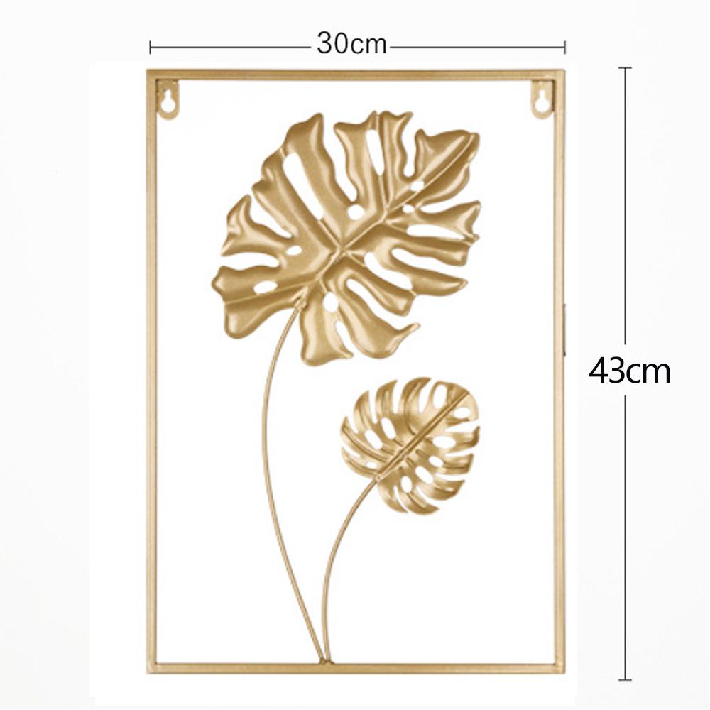 Metal Leaf Iron Wall Hanging Decor Palm Maple Leaves Plant Ginkgo Nordic Wall Pendant Mural Living Room Bedroom Home Decoration