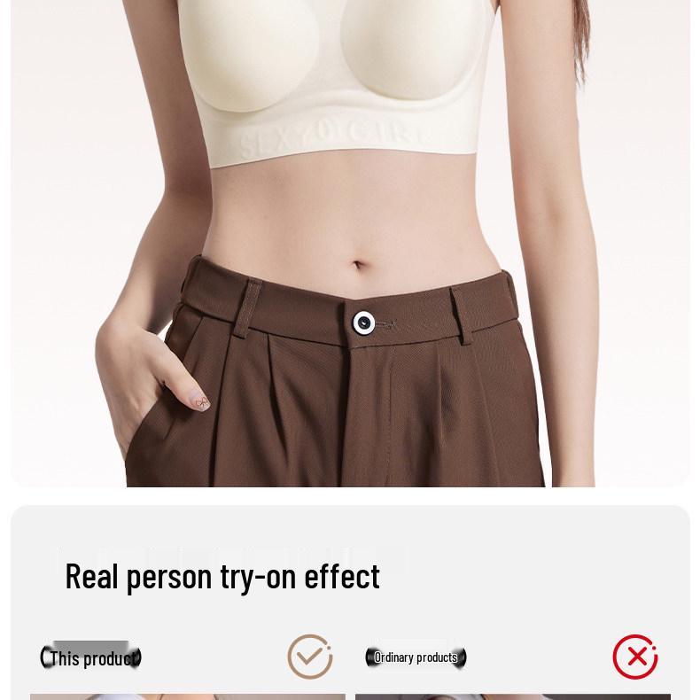 Seamless Invisible Bra: Skin Tone Thin Strap Vest for Small-Chested Women