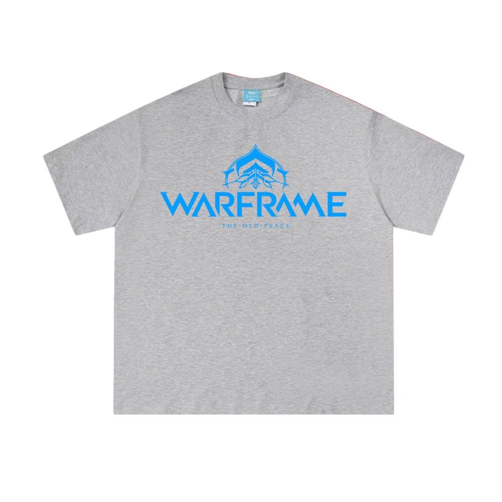 Warframe Shooting Game LOGO Print Tee 100% Cotton Round Neck T Shirts Summer Comfortable Tops