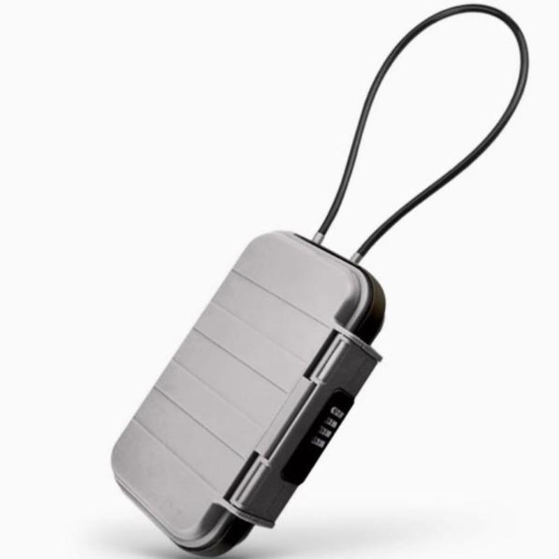 

1 шт. 23,5*14,5*5,8 см водонепроницаемый портативный ящик для хранения паролей, портативный большой вместительный ящик для хранения паролей хорошего качества. серый