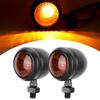Pair of Turn Signal Indicator Light Black Yellow Steering Lamp Fits for  (Small Size)