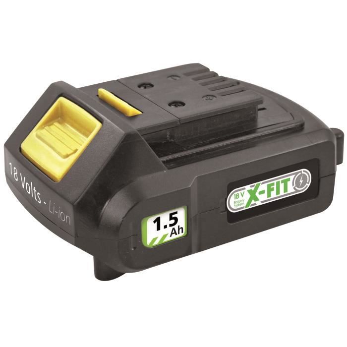 li-ion battery fartools x-fit xf-bat-15 - 18v, 1.5ah - charge end lighting led nero