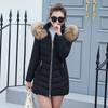 2026 Winter Women's Mid-Length Thickened Slim Fit Fur Collar Cotton Jacket