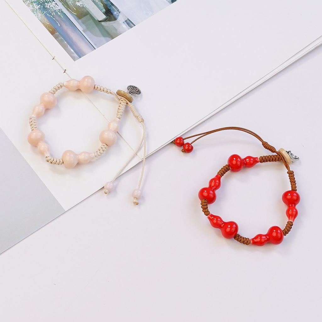 Jingdezhen ceramic gourd beaded bracelet atmospheric send family friends gift recommendation