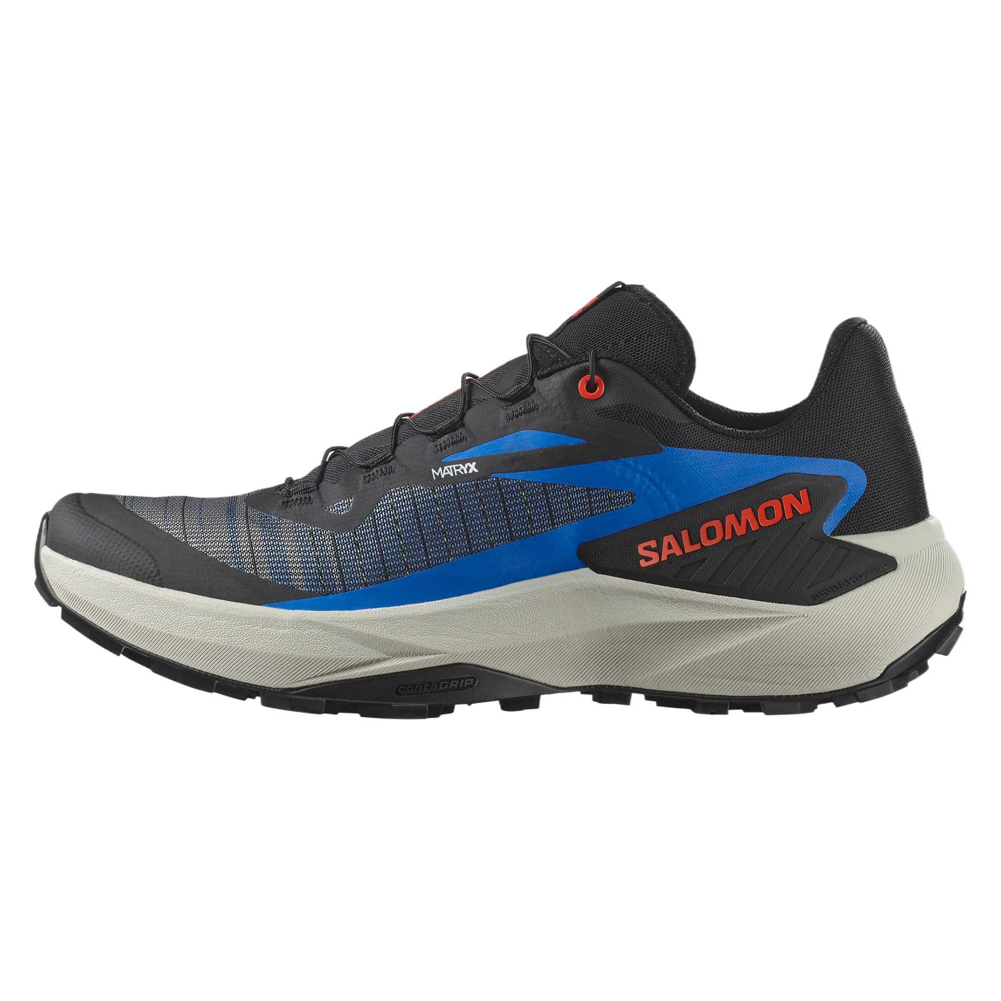 

Salomon Genesis Fashion Fabric Synthetic Leather Cushioning Low Top Running Shoes Men sneaker Black Blue Red 478077 41⅓