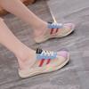 2025 summer new half-drag Korean version ins female students thick-soled heightened mesh breathable casual shoes street shooting