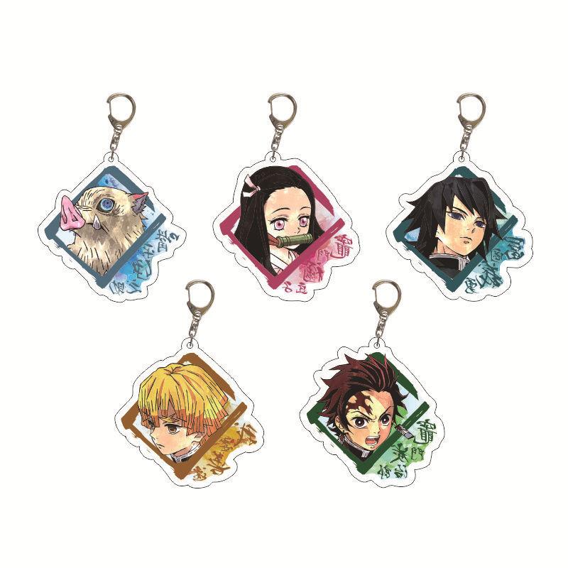 Demon Slayer Kimetsu No Yaiba Infinity Castle Acrylic Keychain Jewelry Tokitou Muichirou Iguro Obanai Action Model Model Toys