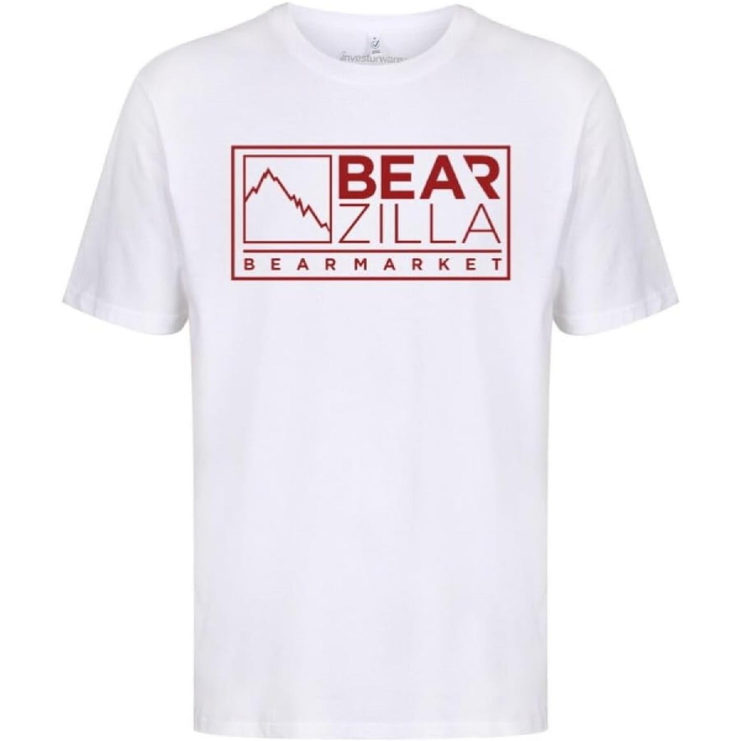 LIUFENCHA Bear Market Investor Stock Market Men s White T-Shirt Unisex Tee Clothing S
