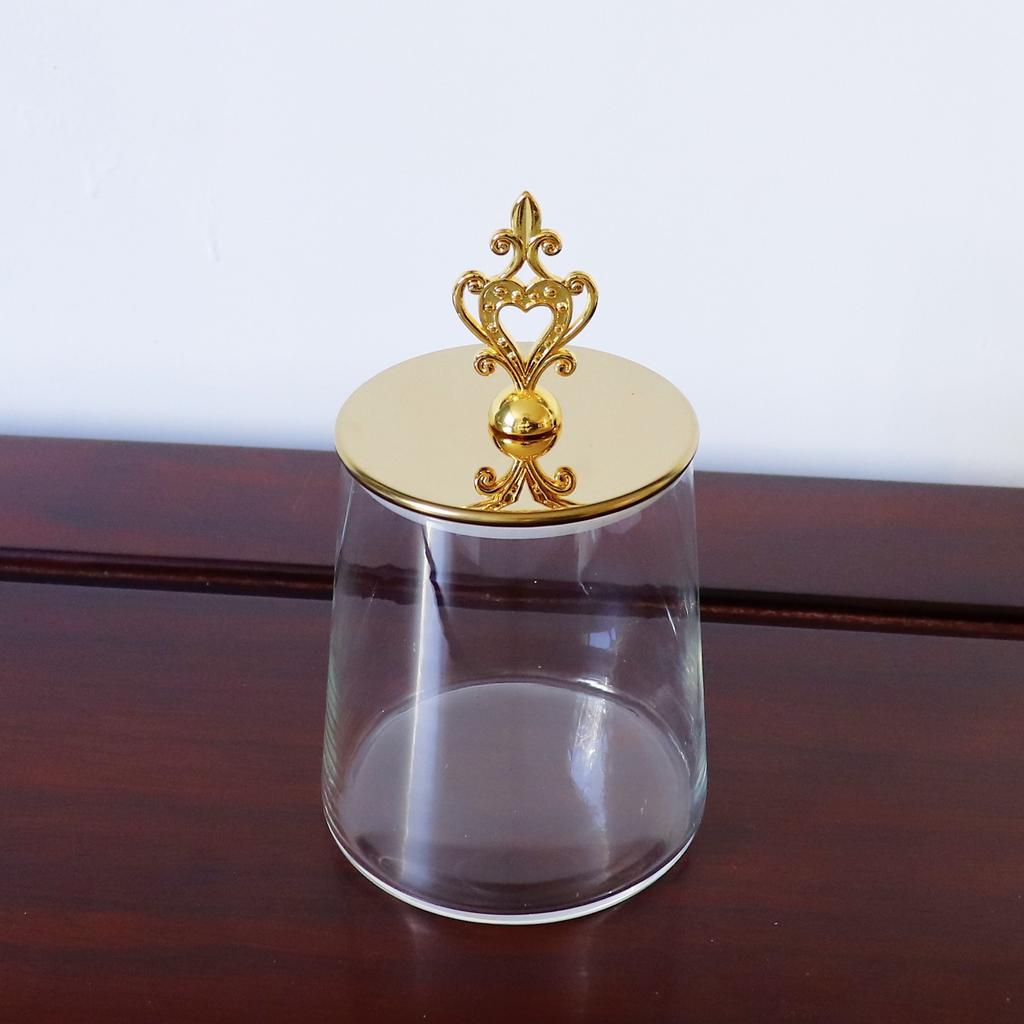 Aufbewahrungsglas aus klarem Glas mit Deckel Goldener Elch Bonbonglas Zuhause Multifunktional Nuss Kaffeebohne Kräuter Aufbewahrungsflasche Küchenbehälter