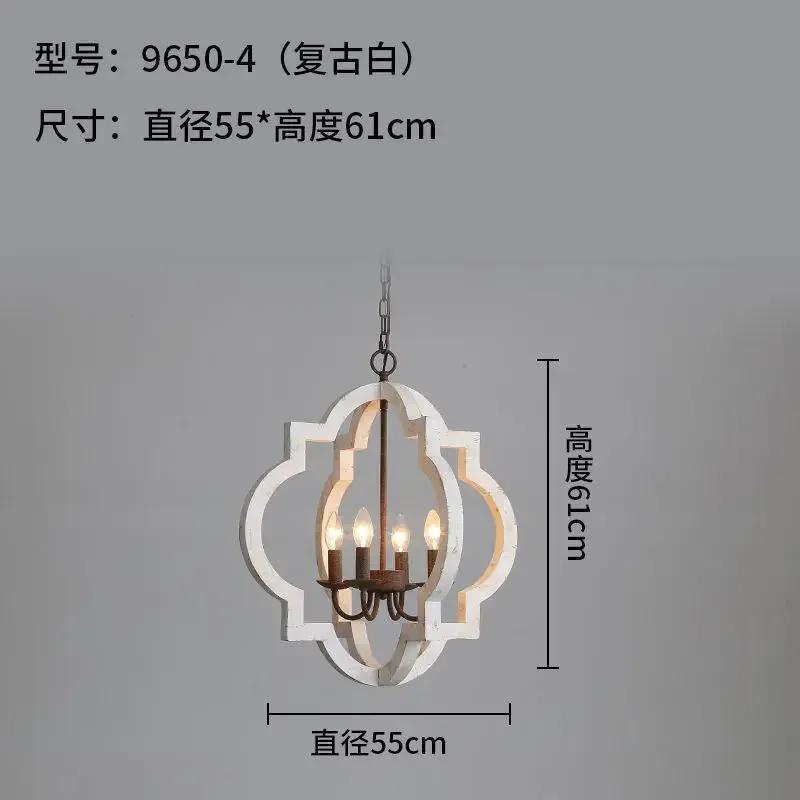 

Люстра из металла в деревенском стиле, светильник из искусственного дерева, потолочный светильник для кухни, прихожей, фойе - 4 лампы