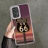 America Route 66 Soft Phone Case for Samsung A17 A16 A15 A14 A13 A57 A56 A55 A54 A53 A37 A36 A35 A34 A33 A26 A25 A24 A23 A52