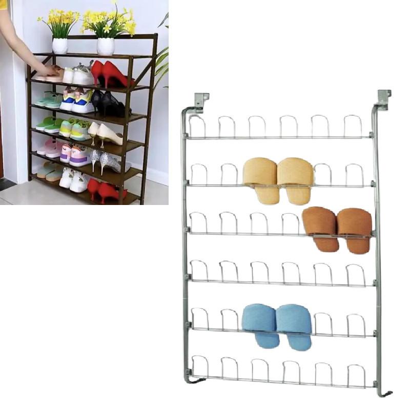 Multilayer Metal Shoe Cabinet For Indoor Storage And Space Optimization In Living Spaces