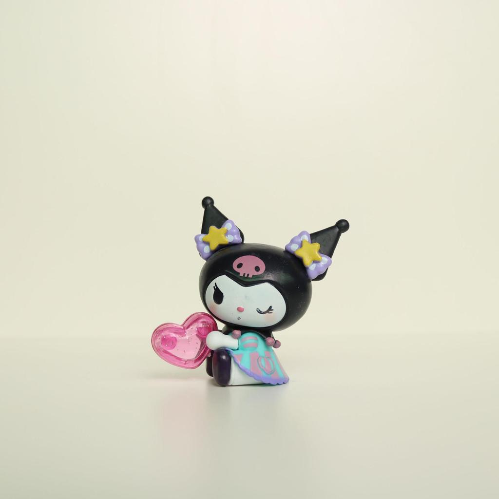6 Purple Egg-Smashing Kuromi Figure Dolls - Creative Melody Toy Gift