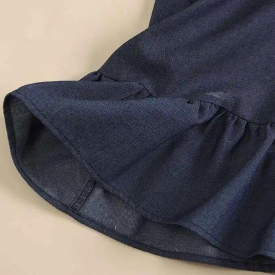 Women Summer Mini Dress O-neck Sleeveless Ruffle Hem Short Dress Solid Color Loose Fit Beach Holiday Dress