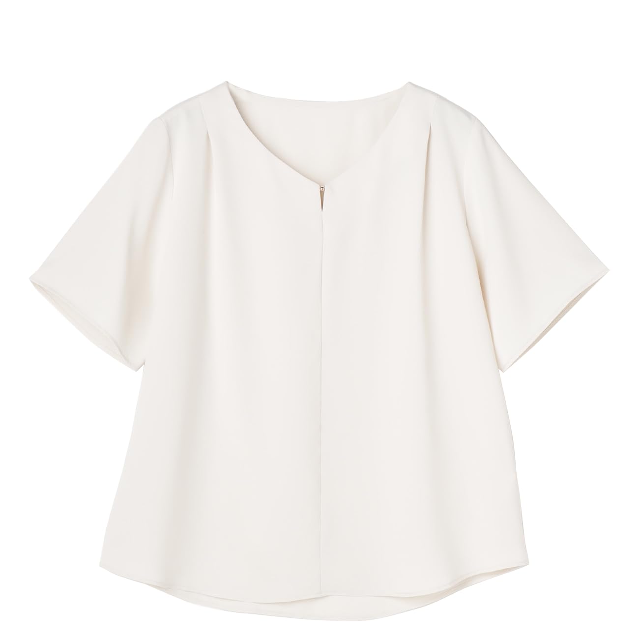 

ORIHICA Short Sleeve Cut and Beautiful Perfect for Office or Beige Women s Blouse, Sewn, Design, Washable, Commuting, (RHT5S09)