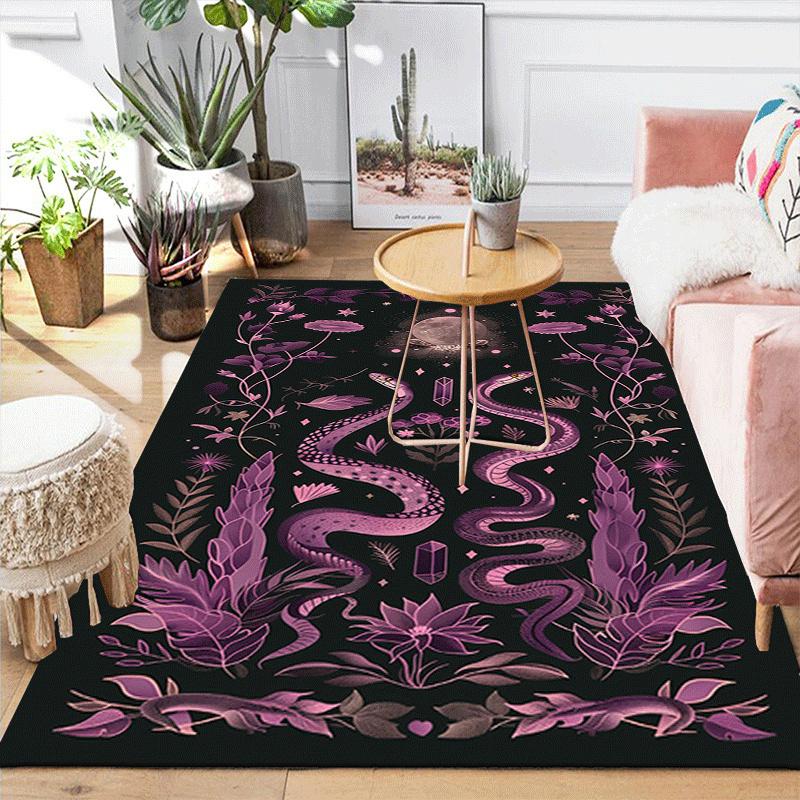 

Weight Crystal Velvet 1pc Two Snakes Carpet Durable Non-Slip, Perfect for Indoor & Outdoor Living, Bedroom, Office, And 60x90cm