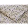 Housse De Couette + Taies - Lucile - 240x260 Cm - Gaze De Coton - Fleurs Blanches Sur Jaune Clair