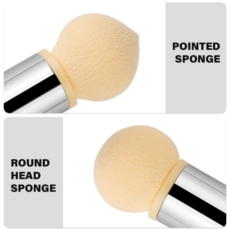 Round Nail Sponges Nail Gradient Sponge Pen Double Head Sponge Nail Brush Rhinestones Handle Acrylic Nail Painting Brush