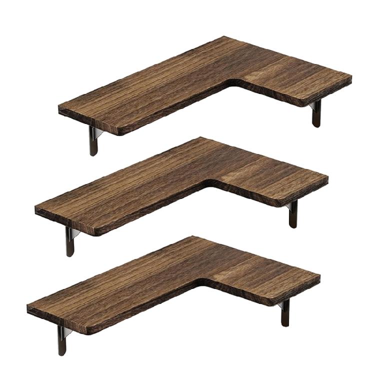 Versatile Corner Floating Shelf Versatile Corner Floating Shelf Wood Rack for Bathroom Kitchen Bedroom Storage