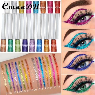 CmaaDu 16 Color Golden Scallion Powder Eyeliner Explosion Eye Shadow Solution