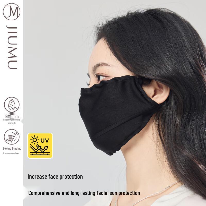 JIUMU Women's Silk Sun Protection Face Mask
