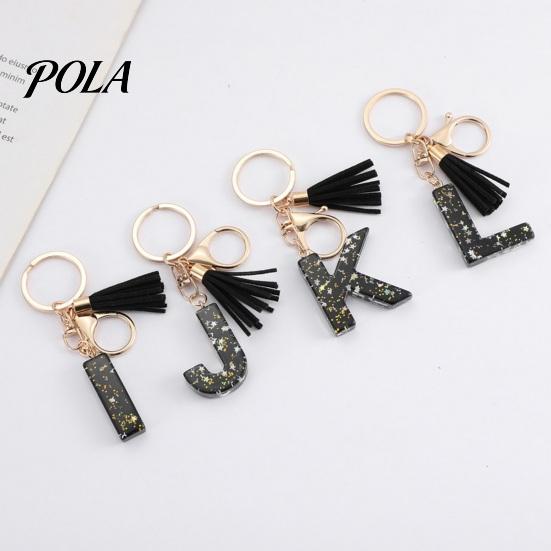 Portable Keychain Pendant Pendant, Sequins Star Letter A-Z Charm with Tassel, Key Chain Alphabet Initial Metal Keyring for Handbag Backpack