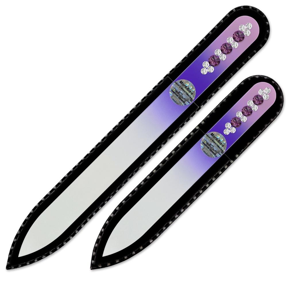 2-piece Set with Hand Decorated Crystal Nail Files ORC-MS