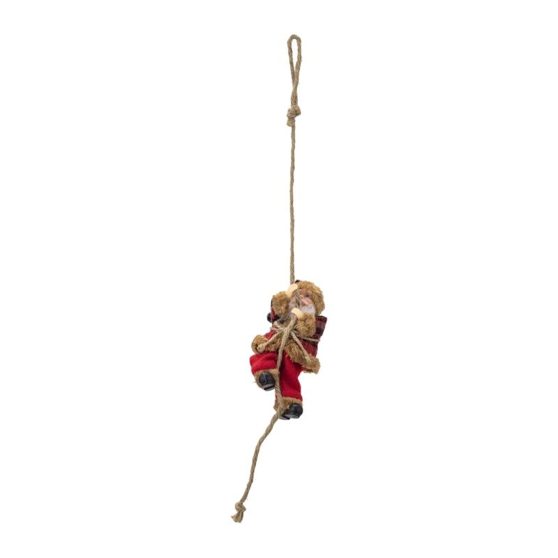 Christmas Tree Santa Doll Decorations With Rope Santa Clause Figure Resin Hanging Ornament For Home Party Decoration