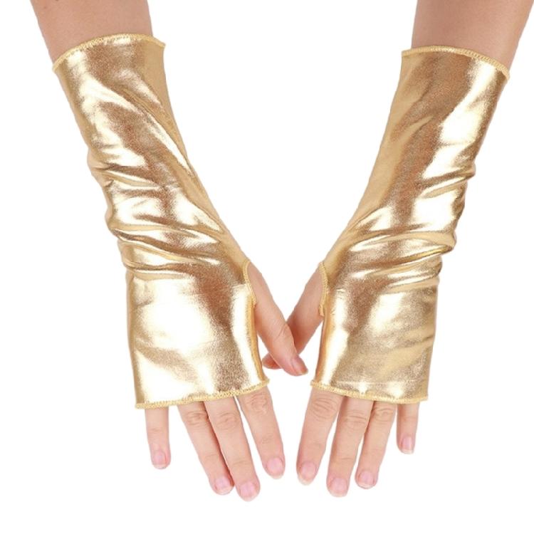 Rekbare Glanzende Vingerloze Handschoenen Armwarmers voor Dames voor Halloween Kostuum Dansfeest en Dagelijks Gebruik